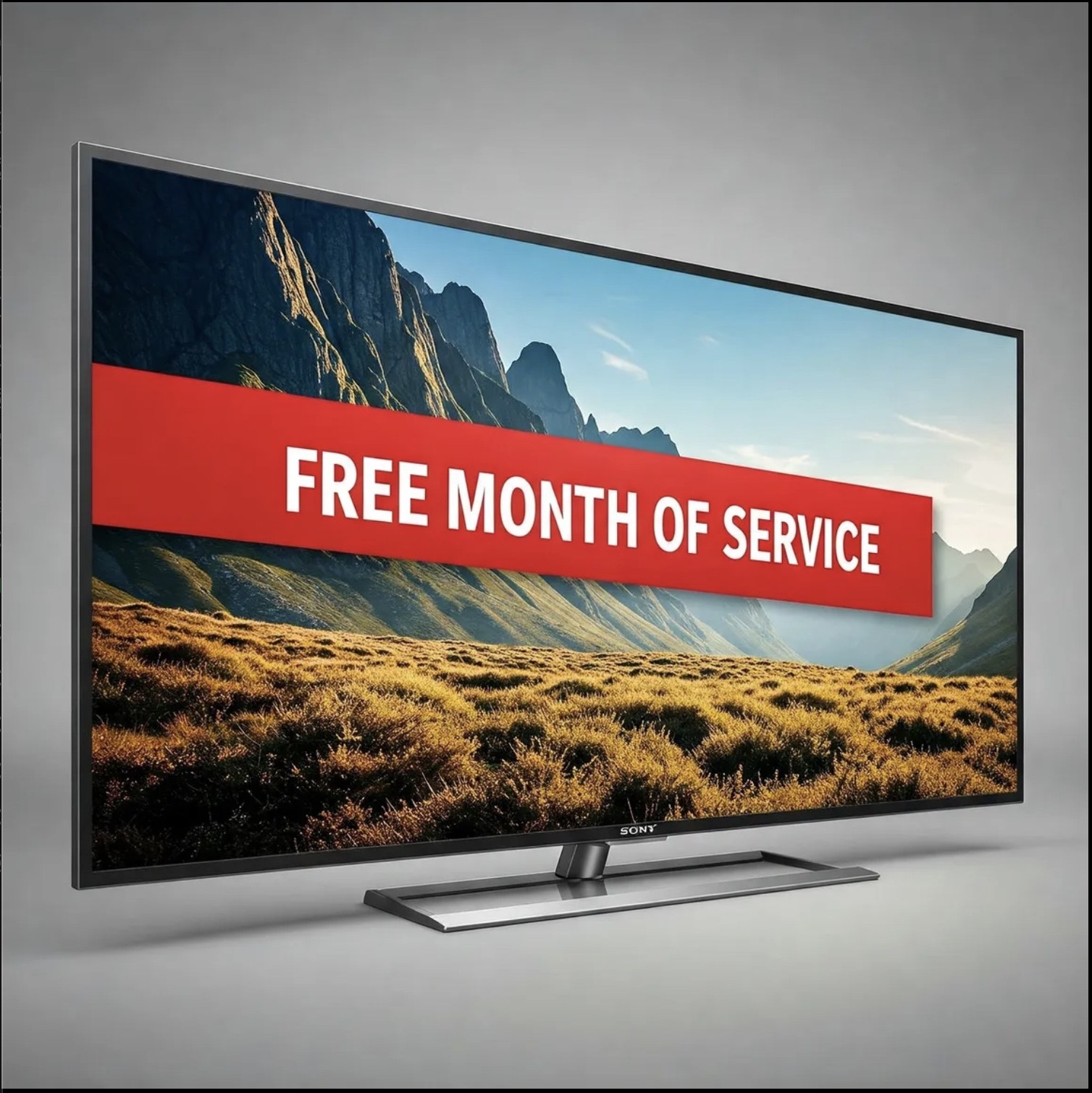 Free month of service visual
